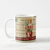 Mug de Noël à monogramme Décor de table d'ange vin (Gauche)