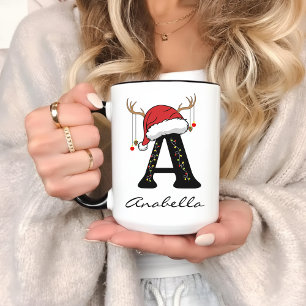 Mug de Noël Alphabet personnalisé pour Enfants