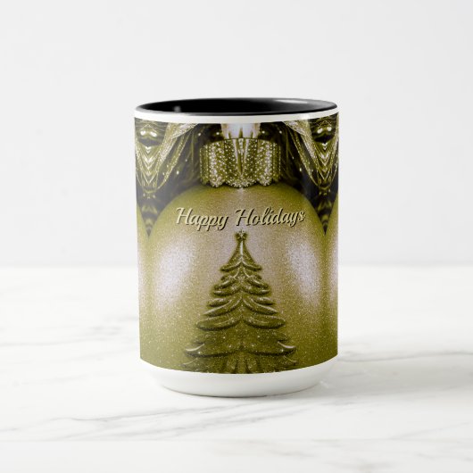 Mug de Noël arbre de fêtes doré (Centre)