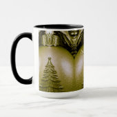 Mug de Noël arbre de Noël doré (Gauche)