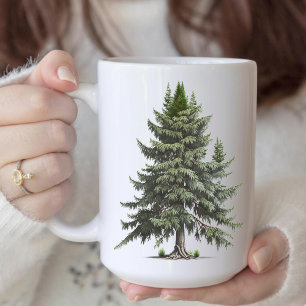 Mug de Noël Arbre de Pin Minimaliste pour Maman et
