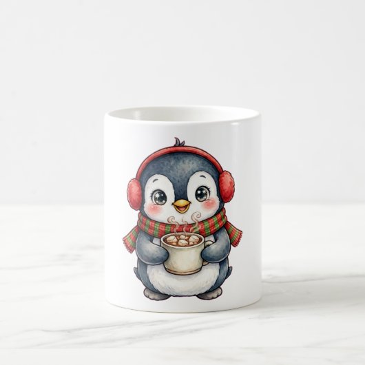 Mug de Noël au cacao chaud avec des cache-oreilles (Centre)