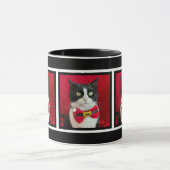 Mug de Noël au chat smoking mignon (Centre)
