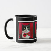 Mug de Noël au chat smoking mignon (Gauche)