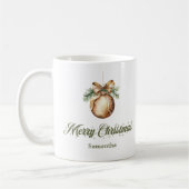 Mug de Noël au nom personnalisé de style neutre et (Gauche)