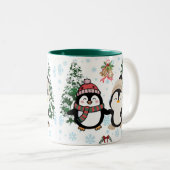 Mug de Noël aux manchots mignons (Devant droit)