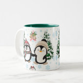 Mug de Noël aux manchots mignons (Devant gauche)