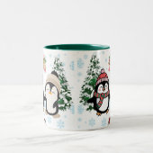 Mug de Noël aux manchots mignons (Centre)
