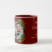 Mug de Noël avec bordure de houx classique pour ph (Centre)