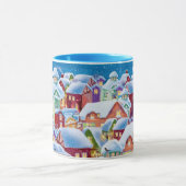 mug de noël avec des maisons enneigées (Centre)