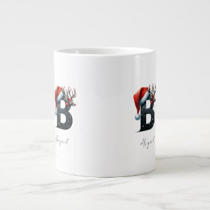 Mug de Noël avec la lettre B Vacances personnali