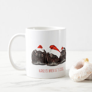 Mug de Noël avec les hippopotames, Réveillez-nous