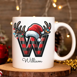 Mug de Noël avec nom personnalisé, cadeau de fêtes