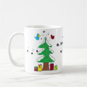 Mug de Noël avec oiseaux et notes de musique (Gauche)