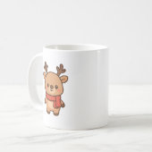 Mug de Noël avec Renne Mignon et Écharpe (Devant gauche)