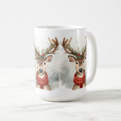 Mug de Noël avec un renne mignon (Devant droit)