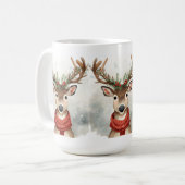 Mug de Noël avec un renne mignon (Devant gauche)
