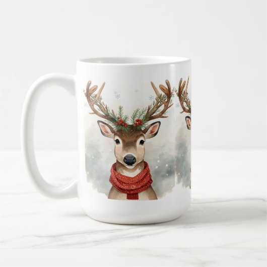 Mug de Noël avec un renne mignon (Gauche)