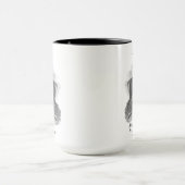 Mug de Noël avec une belle gravure de cerf antique (Centre)
