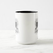 Mug de Noël avec une gravure de cerf antique disan (Centre)