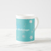 Mug de Noël bleu et blanc festif (Devant droit)