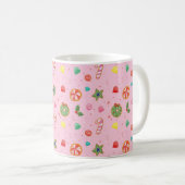 Mug de Noël bonbons rose mignon (Devant droit)