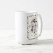 Mug de Noël botanique vert rustique (Devant droit)