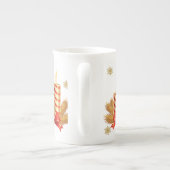 Mug de Noël, Bougie de Noël en or rouge (Dos)