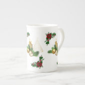 Mug de Noël, Bougie dorée de Noël (Devant droit)