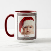Mug de Noël branché | Double photo personnalisée r (Gauche)