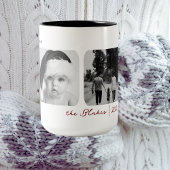 Mug de Noël branché | Triple photo moderne personn