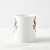Mug de Noël Brown renne personnalisé (Centre)