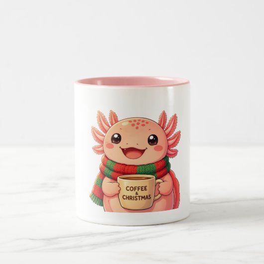 Mug de Noël Café avec Axolotl Mignon (Centre)