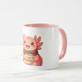 Mug de Noël Café avec Axolotl Mignon (Devant droit)