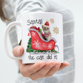 Mug de Noël Chat Drôle – Santa ! c'est le chat qui
