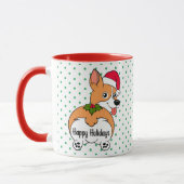 Mug de Noël Chien Corgi (Gauche)