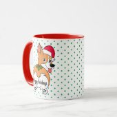 Mug de Noël Chien Corgi (Devant gauche)
