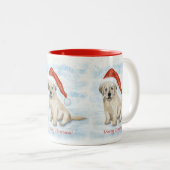 Mug de Noël Chiot (Devant droit)