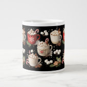 Mug de Noël Chocolat Chaud Noir (Devant)