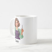 Mug de Noël Coiffeur Elfe Mignon (Devant gauche)