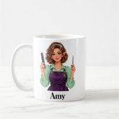 Mug de Noël Coiffeur Elfe Mignon (Gauche)