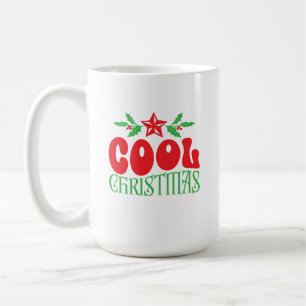 Mug de Noël cool - Retro Holiday Cheval en Rouge &