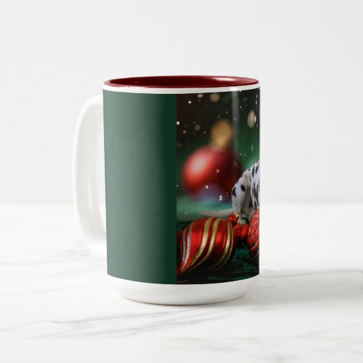 Mug de Noël dalmate (Devant gauche)