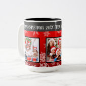 Mug de Noël de famille personnalisable (Devant gauche)