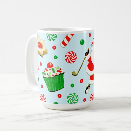 Mug de Noël de golf unique (Devant gauche)