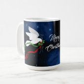 Mug de Noël de la colombe blanche (Devant gauche)