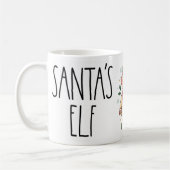 Mug de Noël de l'elfe du Père Noël mignon (Gauche)