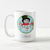 Mug de Noël de Snowman : Siroter en vacances (Gauche)