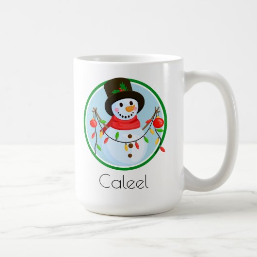 Mug de Noël de Snowman : Siroter en vacances (Droite)