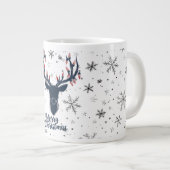 Mug de Noël des rennes festifs (Devant droit)